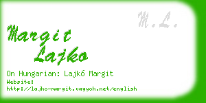 margit lajko business card