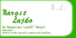 margit lajko business card